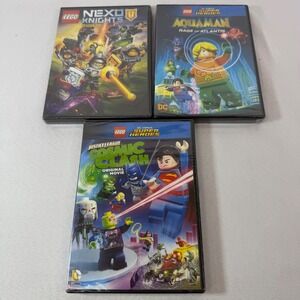 Lego DVD Bundle Nexo Knights Season 1 Aquaman Rage of Atlantis Cosmic Clash New